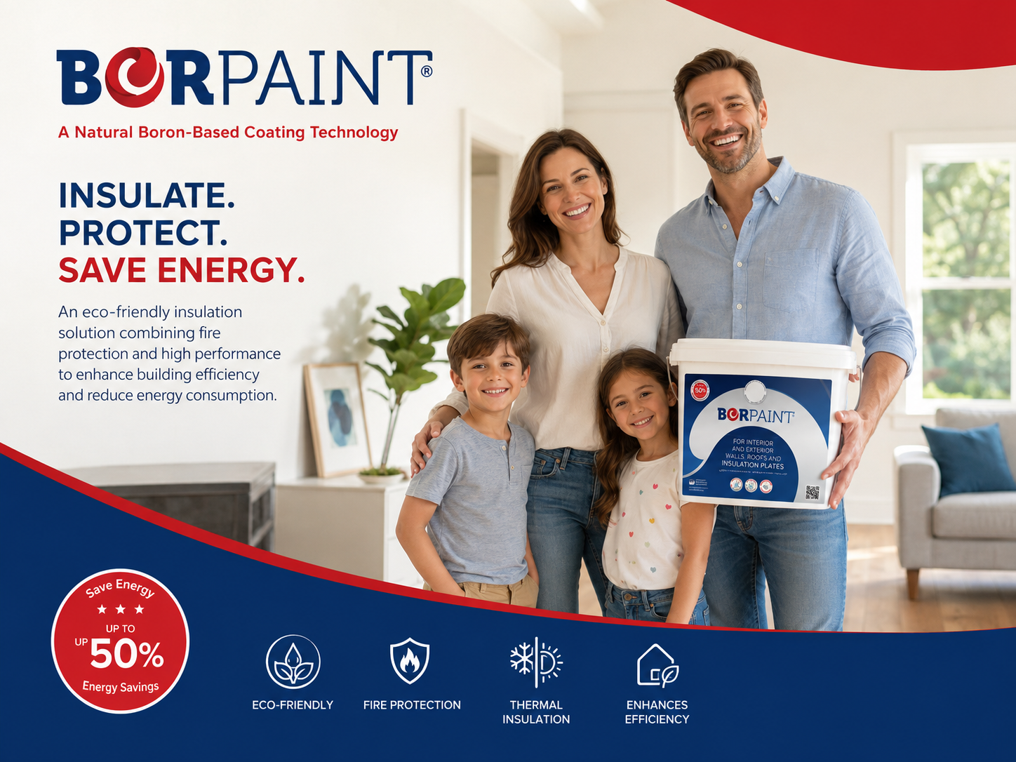 BORPAINT family home insulation campaign image
